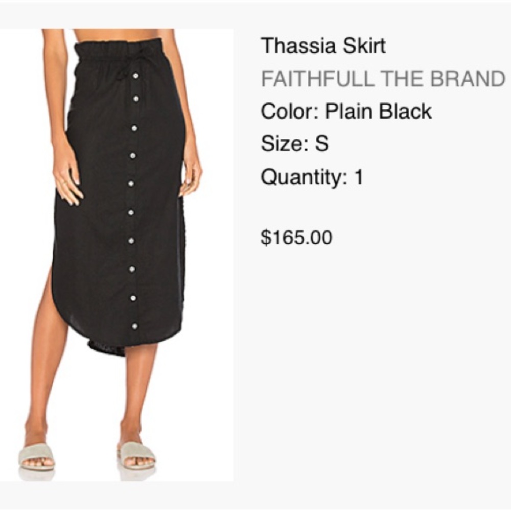 Black midi skirt from Faithfull the Brand